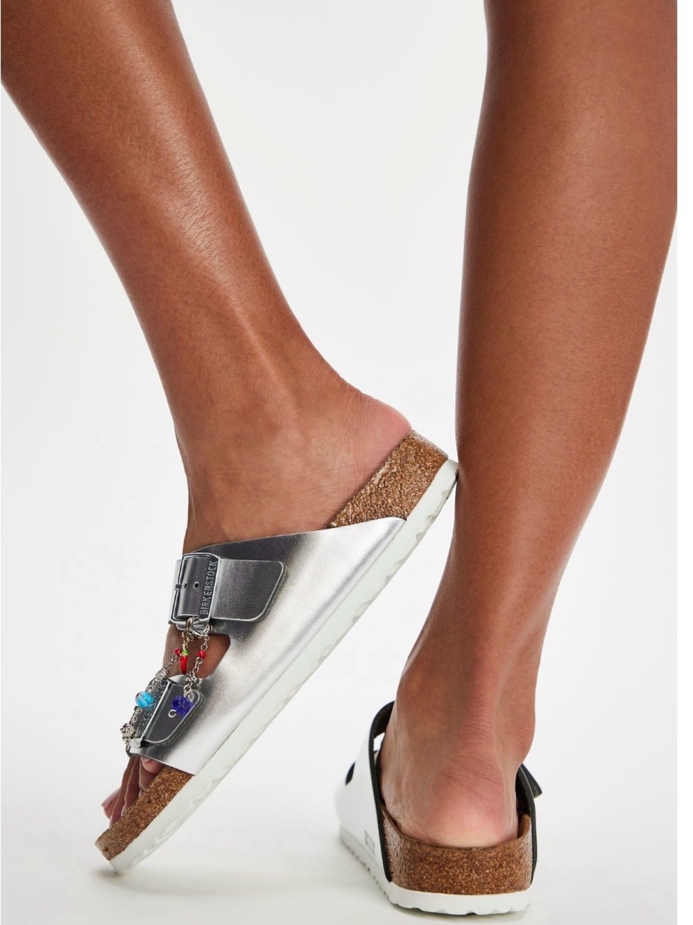 NWT BIRKENSTOCK ARIZONA SOFT FOOTBED METALLIC SANDALS Sz 37/6 GORGEOUS COOL SEXY
